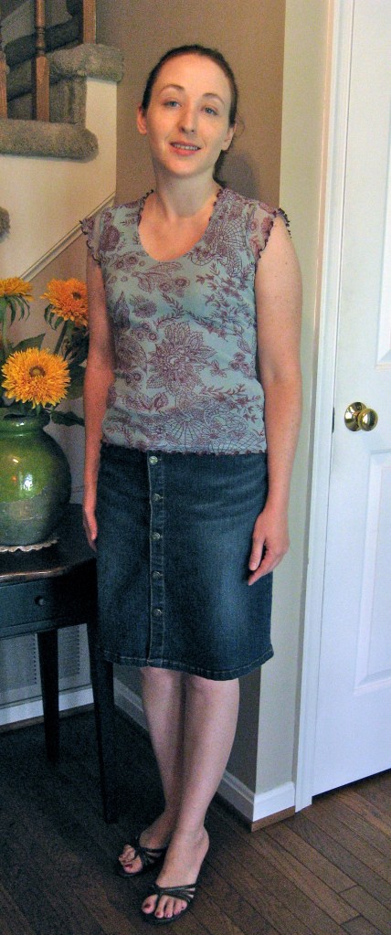 Anthropologie (Moth) Top with Jean Skirt