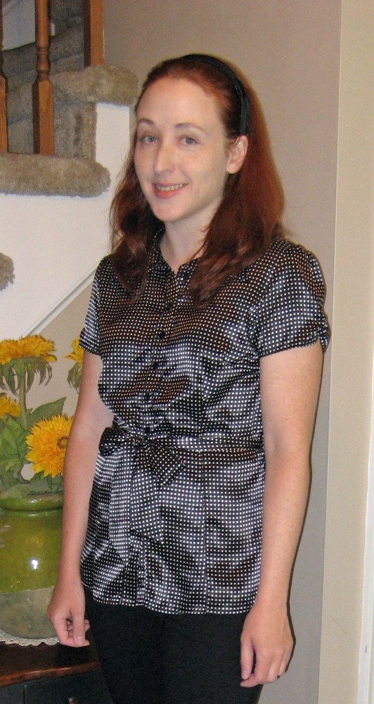 Black and White Polka Dot Top